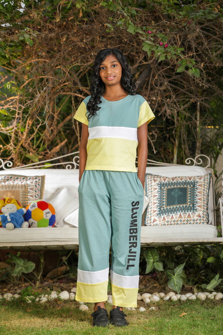 Lime Lullaby Top And Bottom Set For Girls