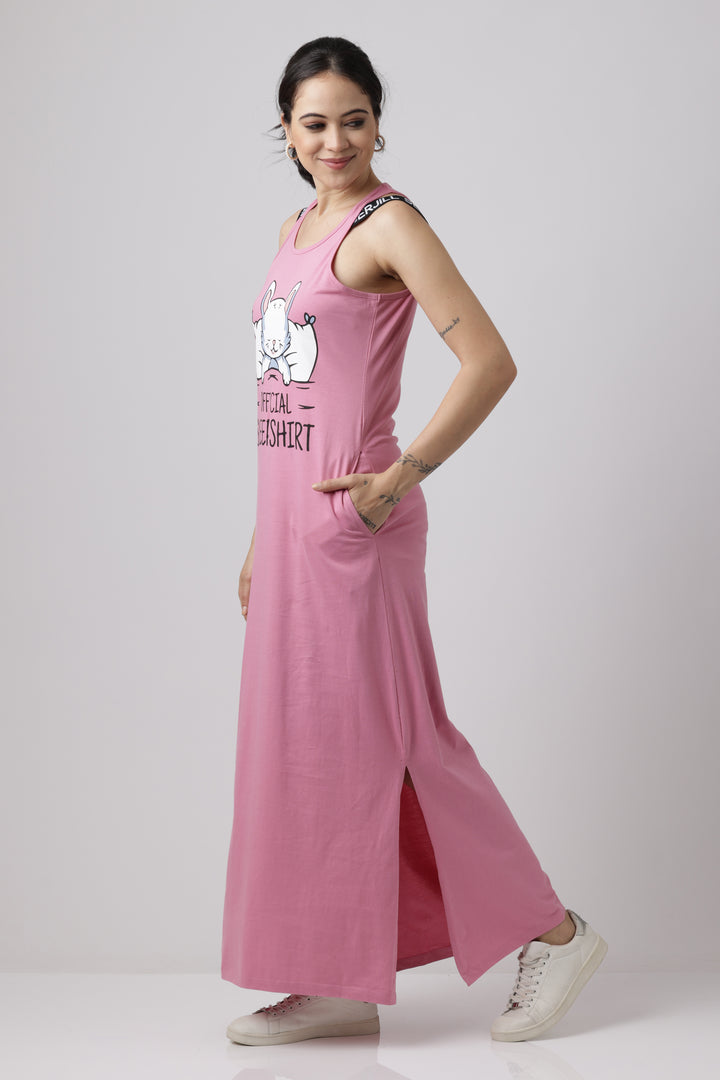 Cashmere Rose Sporty Luxe loungewear dress For Women