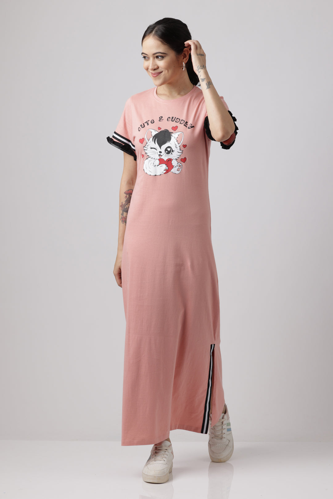 Snooze Style Dress Rose Tan Comfortable Night dress