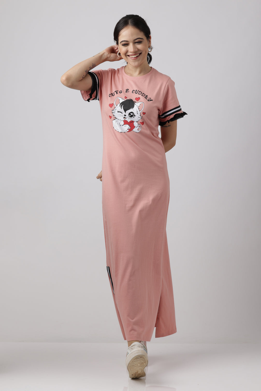 Snooze Style Dress Rose Tan Comfortable Night dress