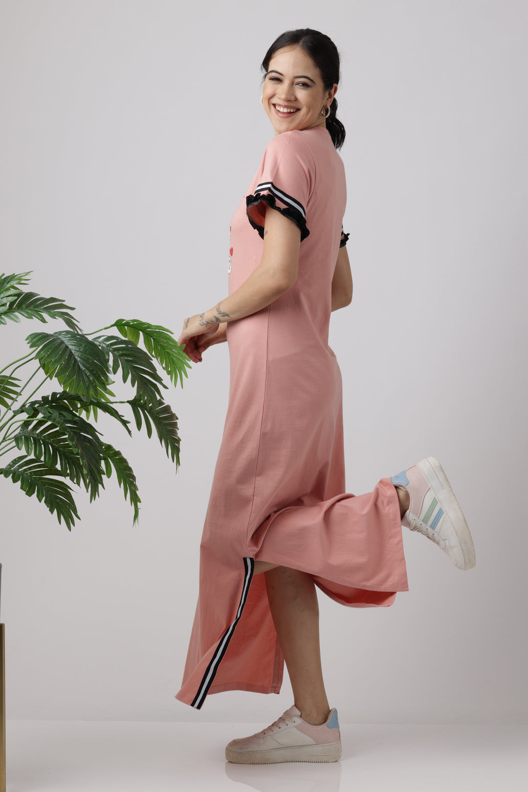 Snooze Style Dress Rose Tan Comfortable Night dress