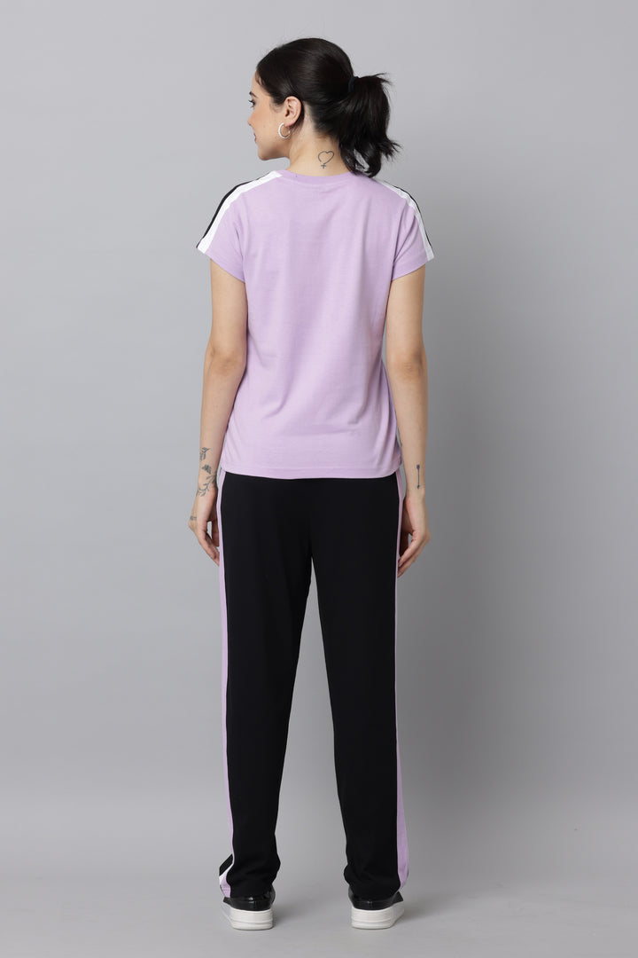 Orchid Bloom T Shirt and Pant Set for Ladies