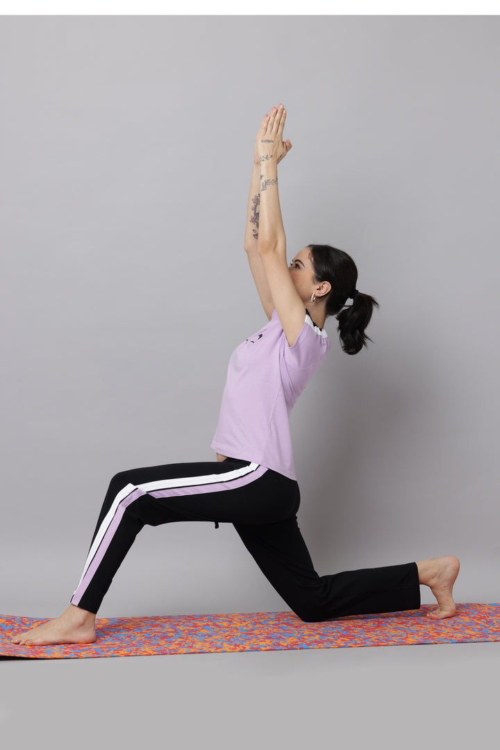 Orchid Bloom T Shirt and Pant Set for Ladies