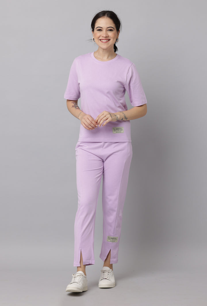 Premium Orchid Bloom Loungewear Co Ord Set for Women
