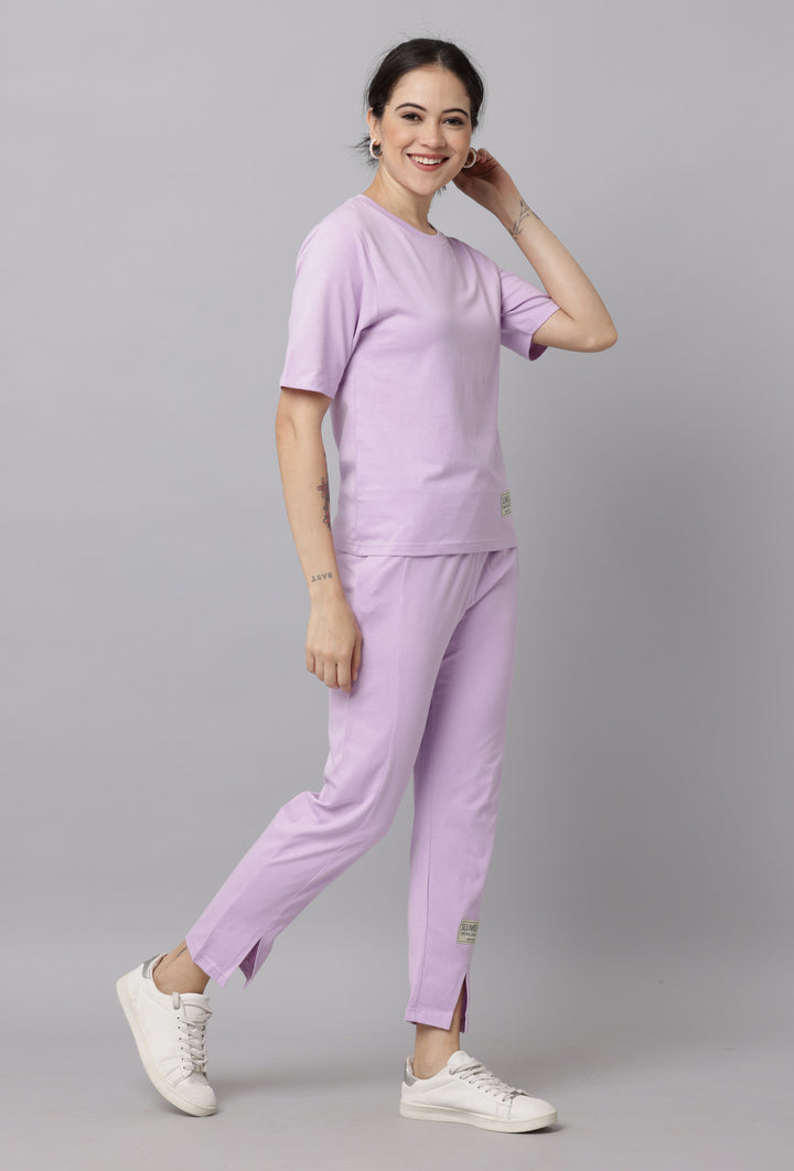 Premium Orchid Bloom Loungewear Co Ord Set for Women