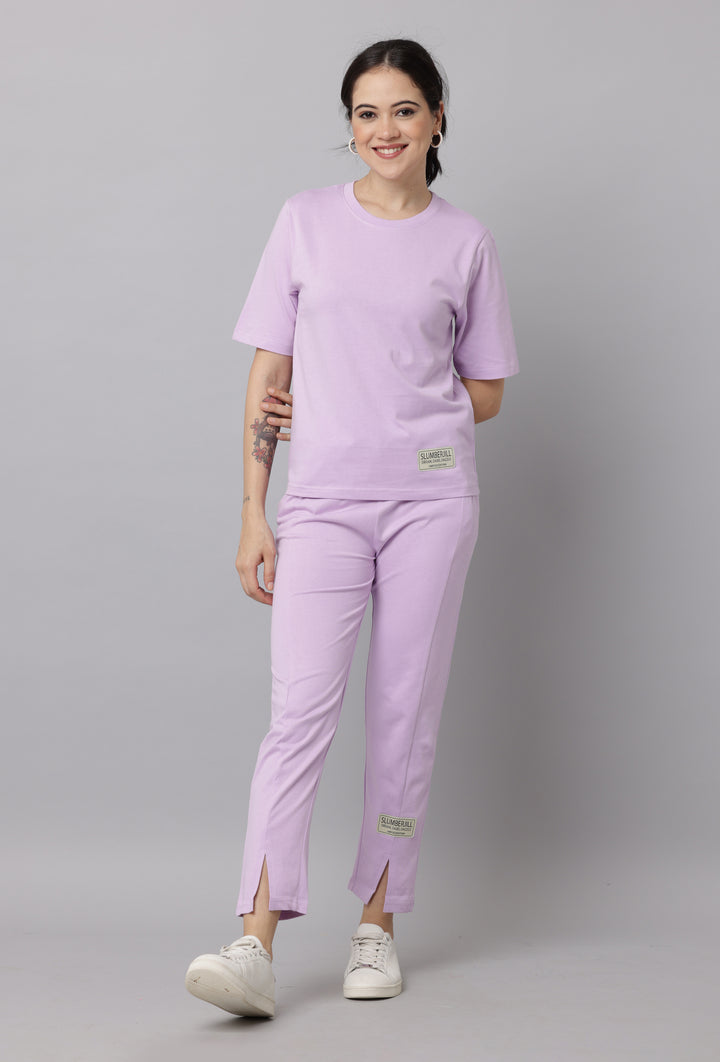 Premium Orchid Bloom Loungewear Co Ord Set for Women