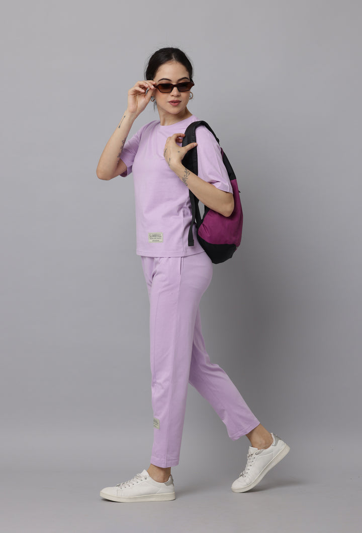 Premium Orchid Bloom Loungewear Co Ord Set for Women