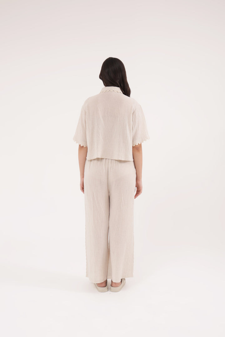 Ecru Scallop Grace Cotton Set