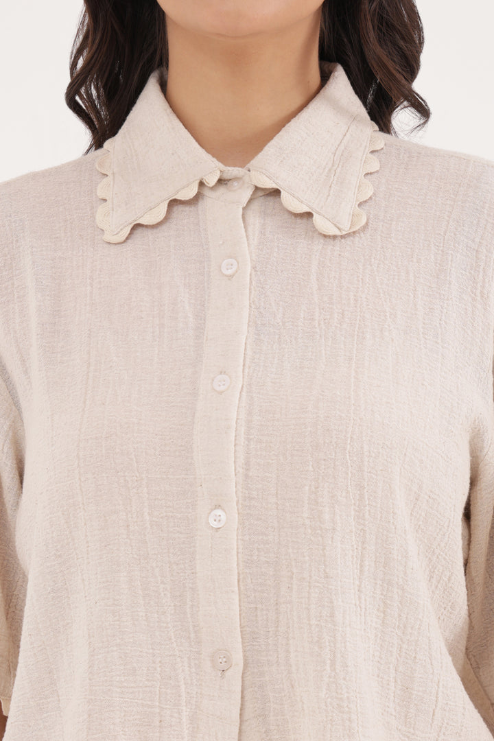 Ecru Scallop Grace Cotton Set