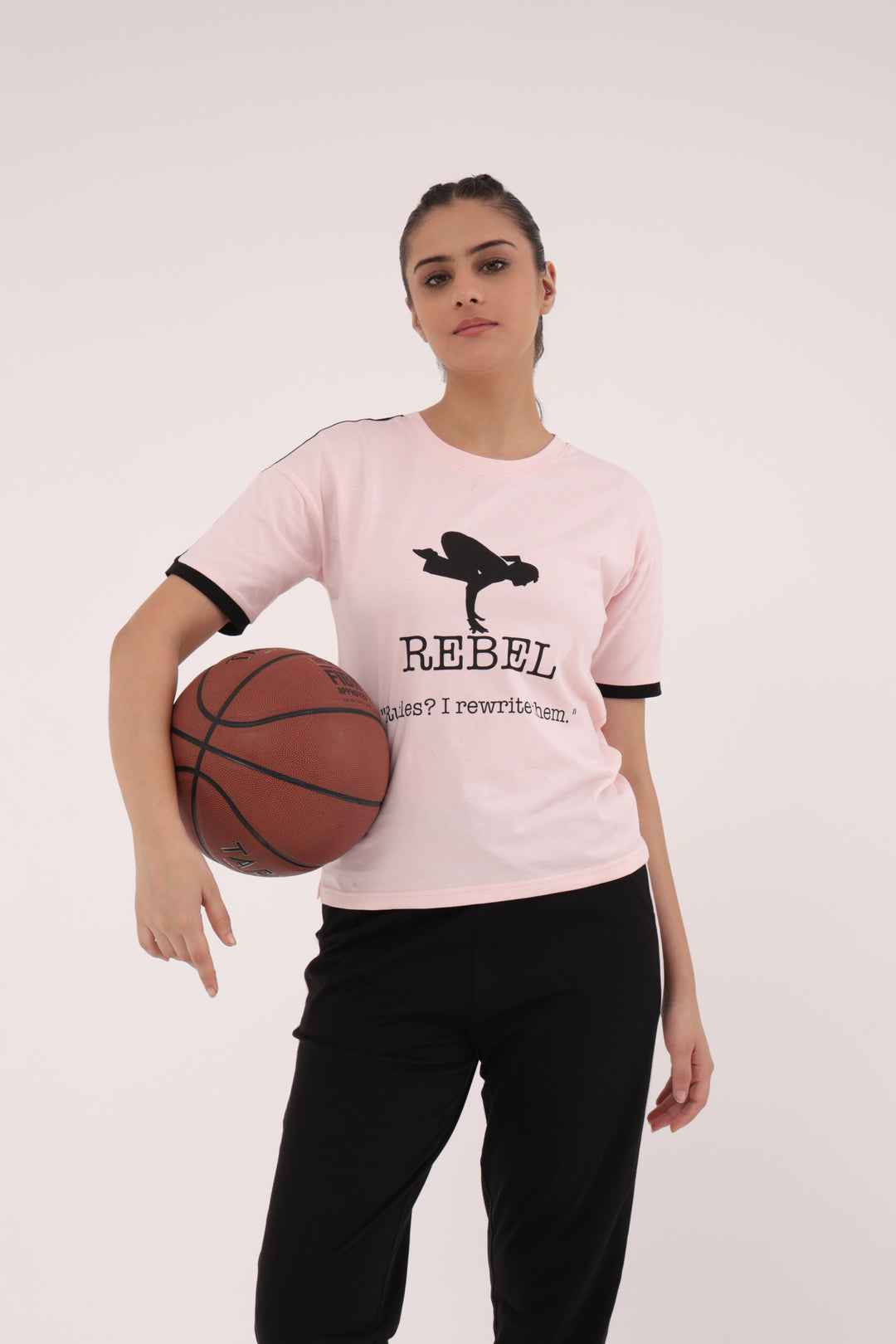 Slumber Jill Active Comfort Black & Pink Cotton Jersey Coord Set