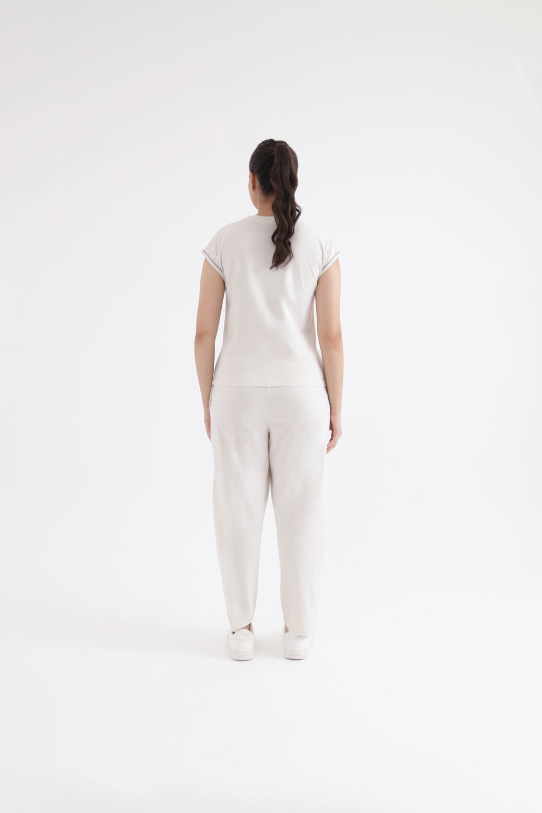 Slumber Jill Everyday Comfort White Onyx Cotton Jersey Coord Set