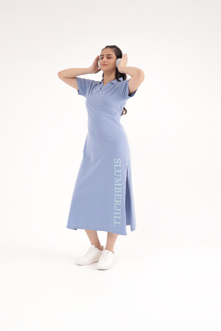 Blue Haze  TravelEase Polo Dress