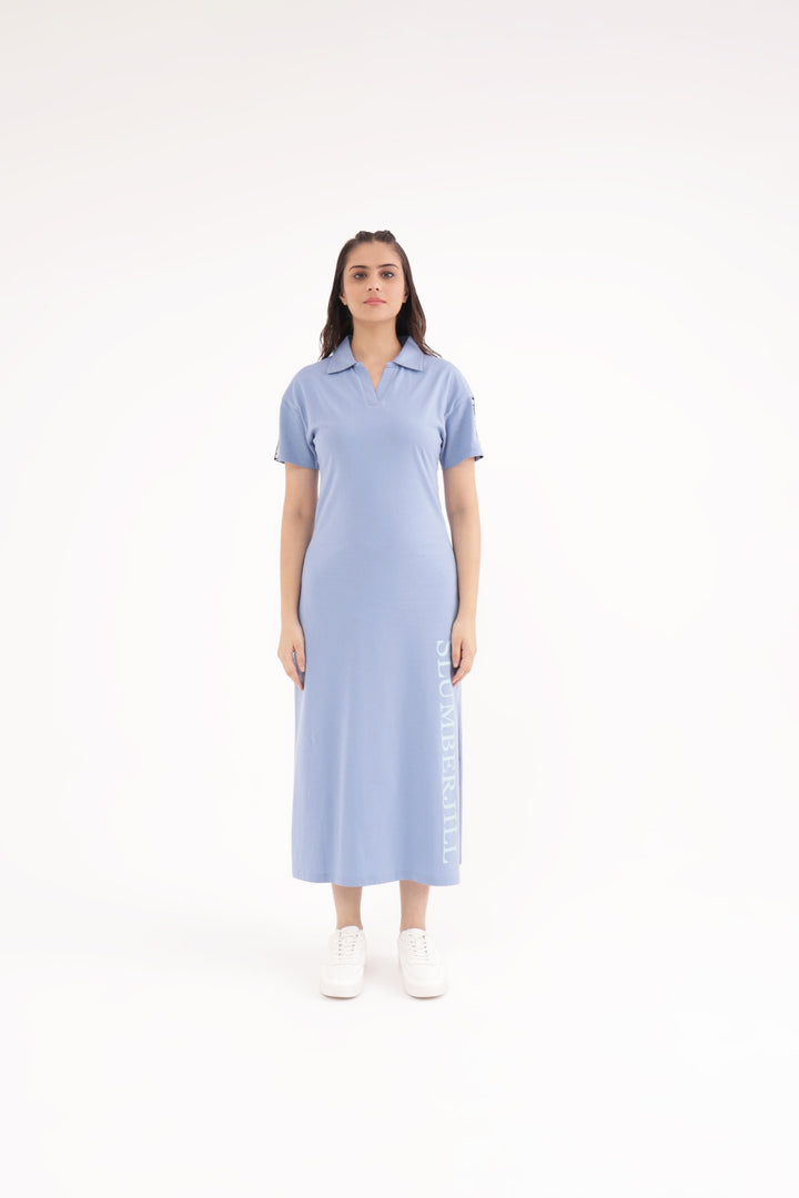 Blue Haze  TravelEase Polo Dress