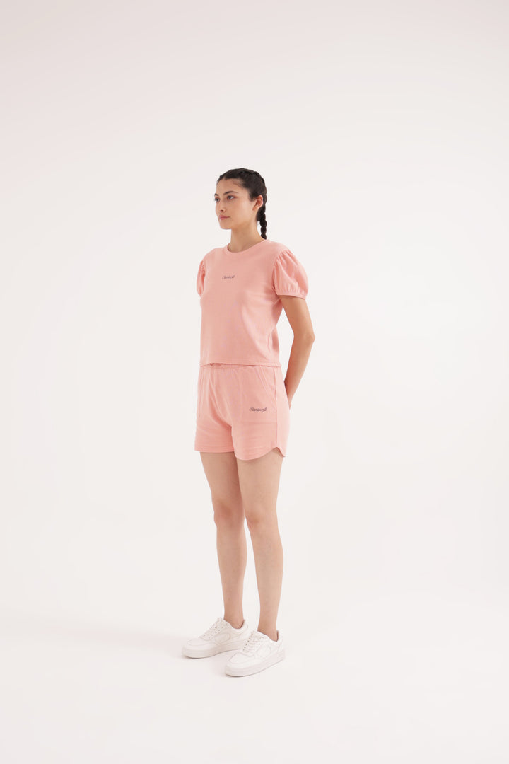 Coral Cloud  Waffle Knit Walk & Snooze Set