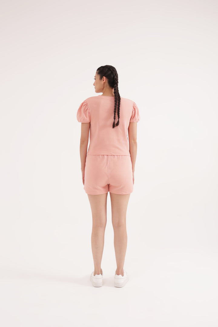 Coral Cloud  Waffle Knit Walk & Snooze Set