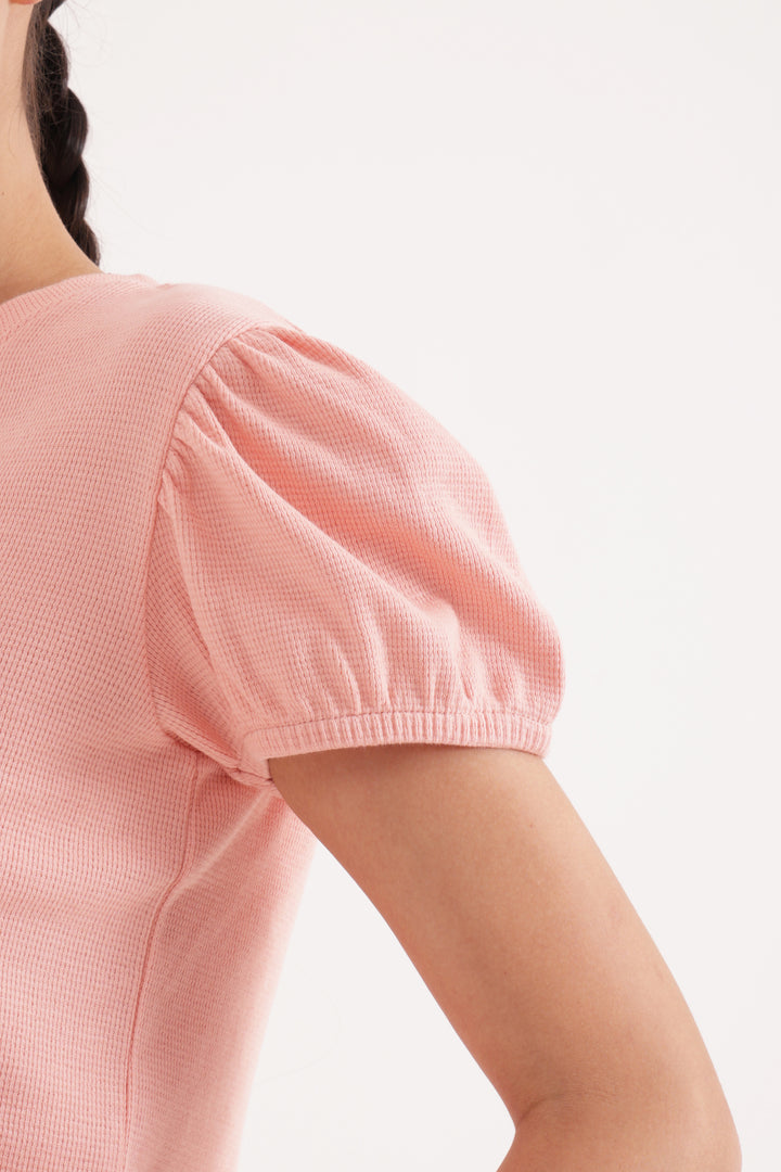 Coral Cloud  Waffle Knit Walk & Snooze Set