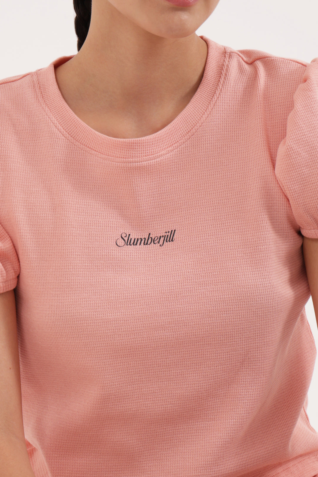 Coral Cloud  Waffle Knit Walk & Snooze Set