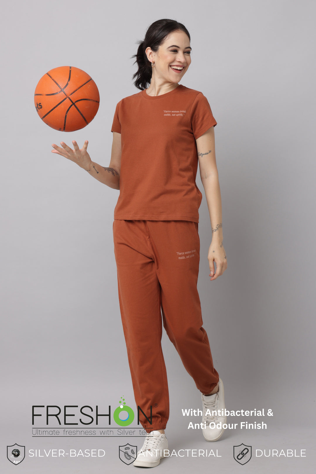 Comfortable Rust Brown Co Ord Set for Women