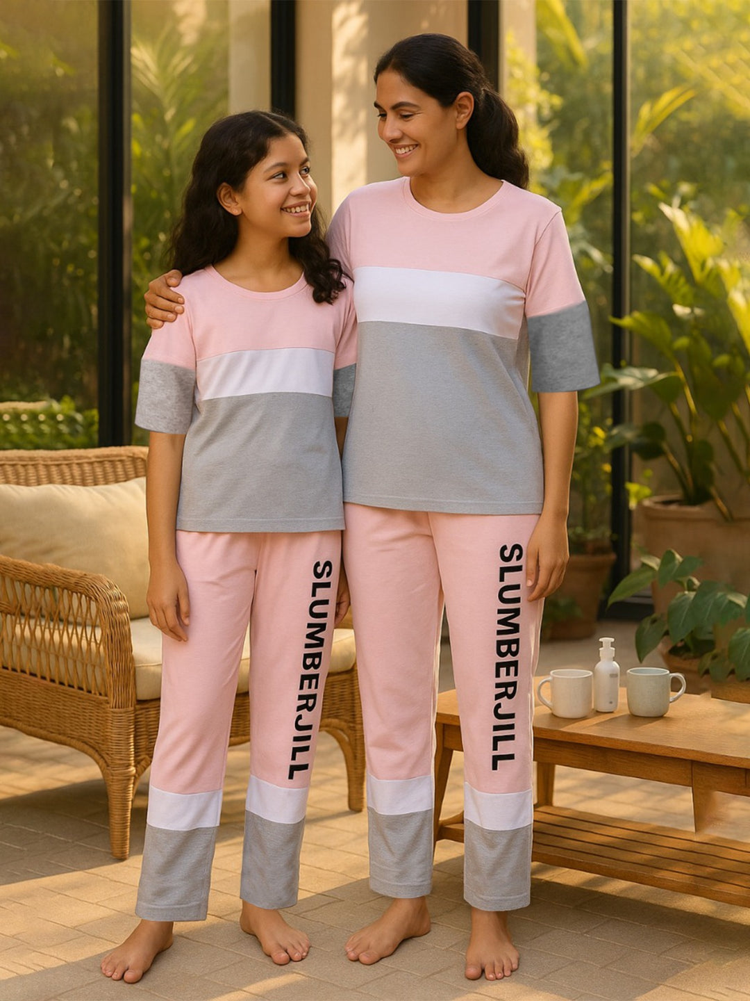 Mom & Me - Ballet Blush, Slumber Everyday Mom & Kids Cotton Coord Set