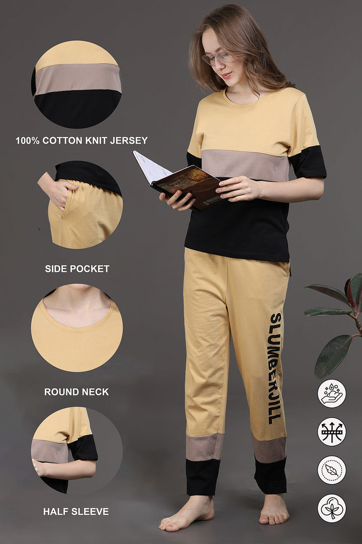 SLUMBER EVERYDAY SILVER SYMPHONY LOUNGE SET MADE OF COTTON