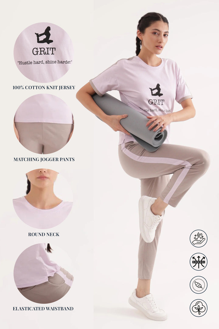 Slumber Jill Active Comfort Lavender Cotton Jersey Coord Set