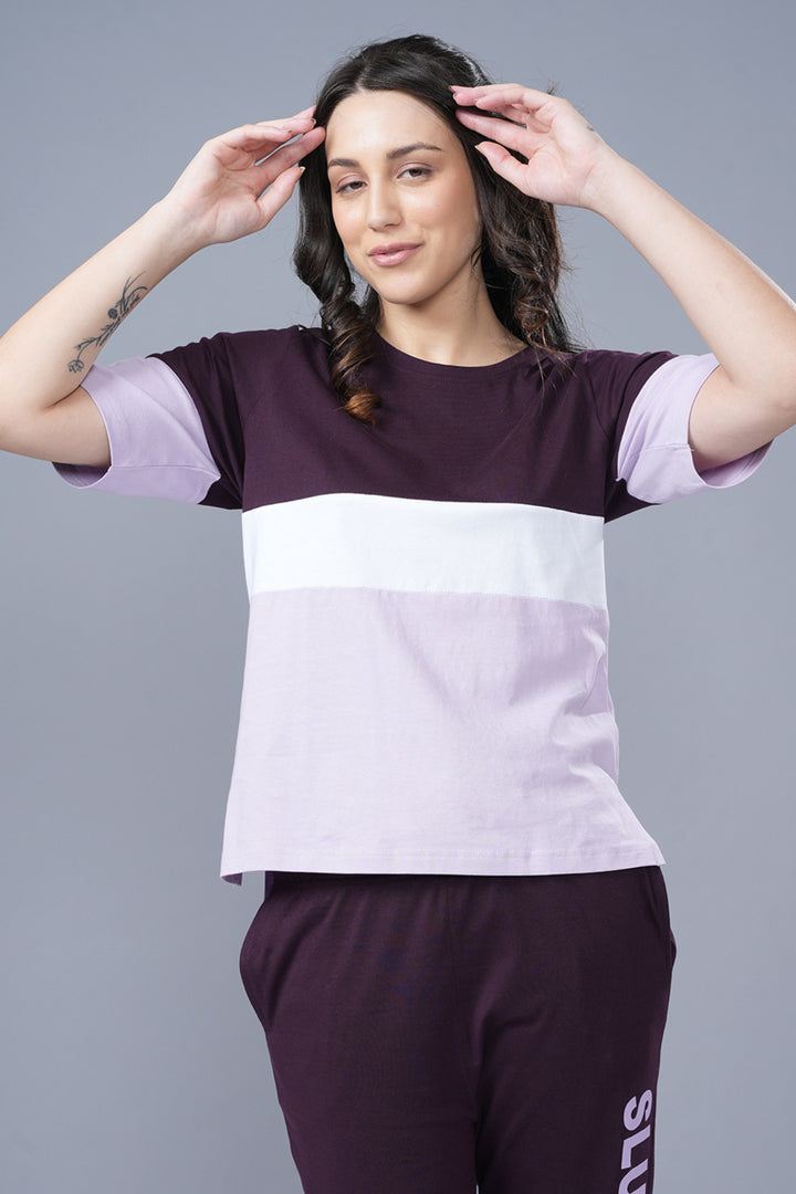 Color Spree T Shirt and Pant Set for Women