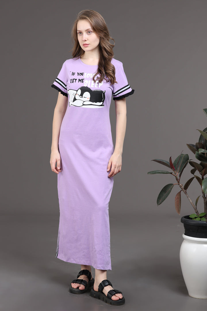 Snooze Style Comfort lavender long nighty dress