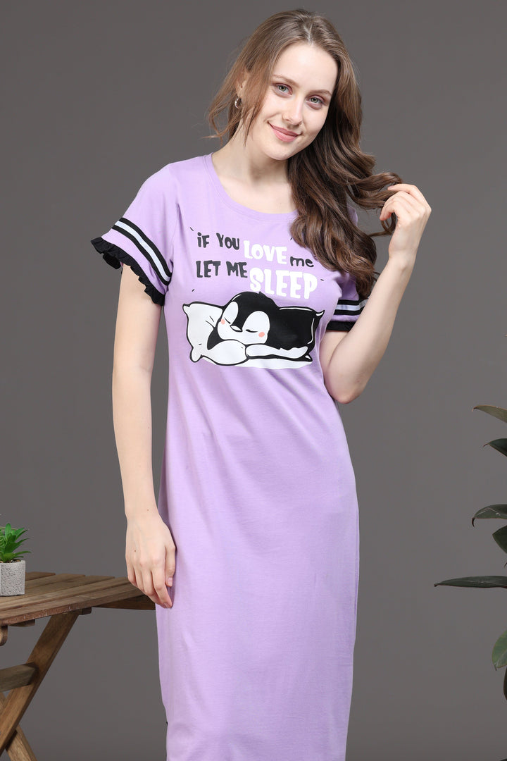 Snooze Style Comfort lavender long nighty dress