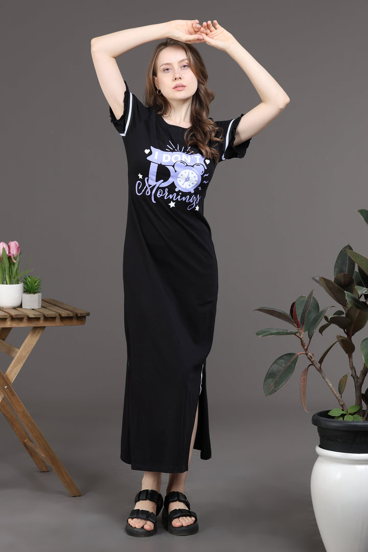 Snooze Style Comfort black night dress long t shirt