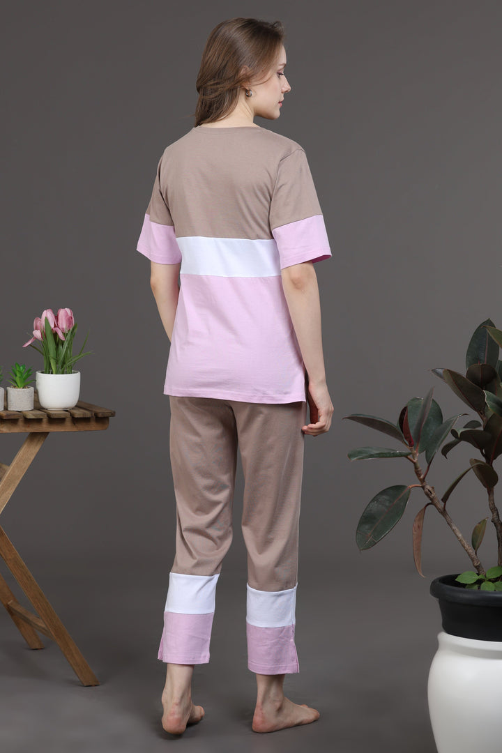 Amber Glow Lounge Cotton Co Ord Set for Women