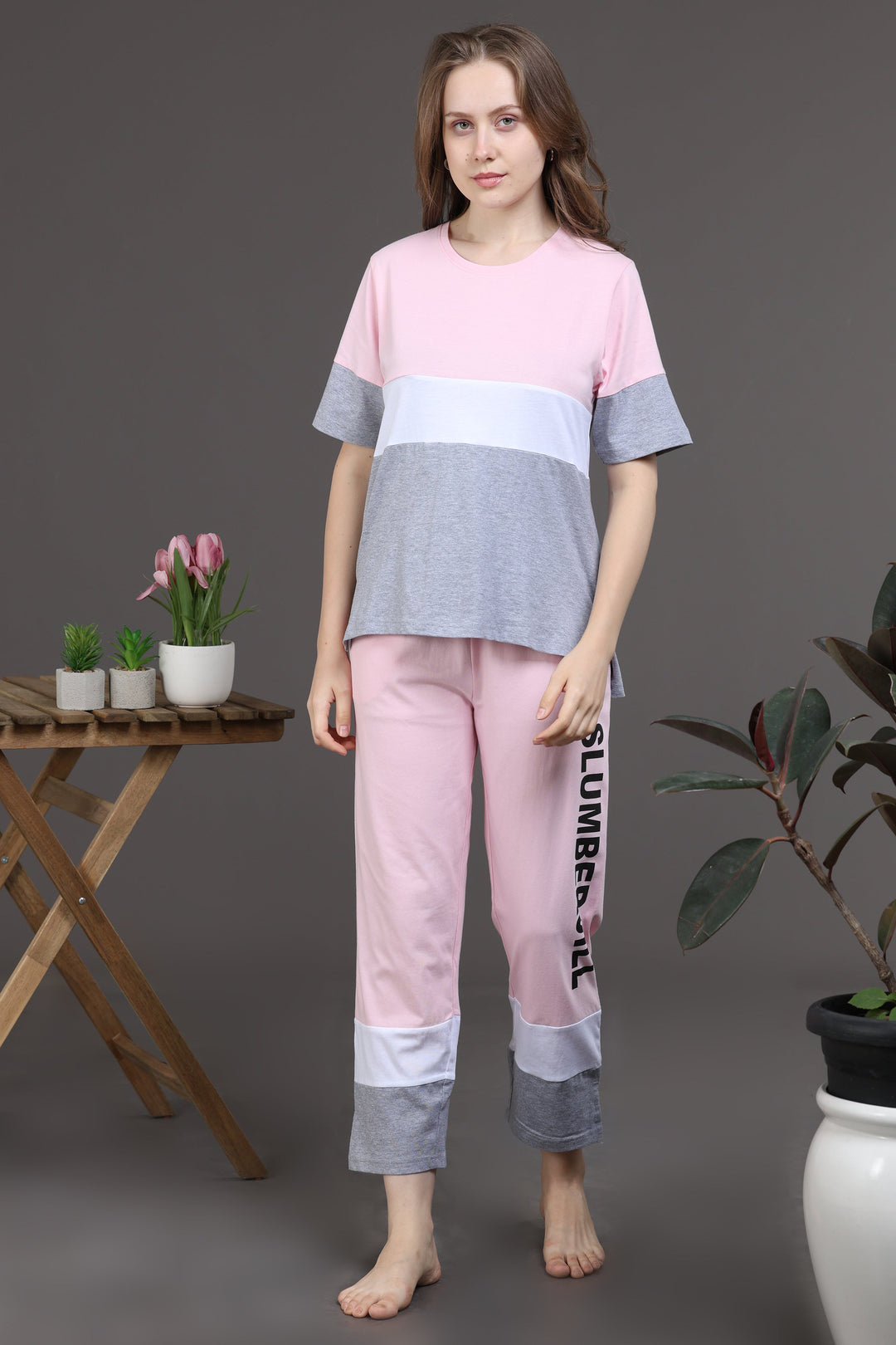 Cotton Blush Pink Co Ords Sets for Women