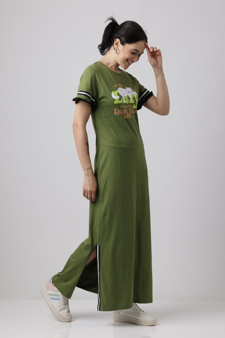 Snooze Style Comfort Dress Cedar Green