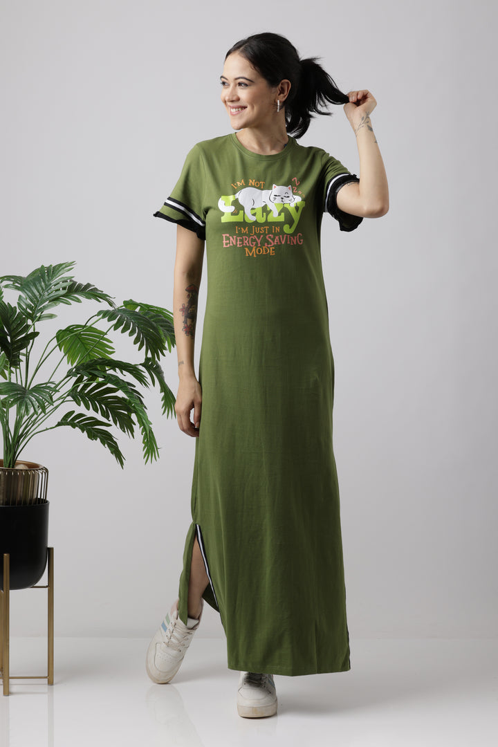 Snooze Style Comfort Dress Cedar Green