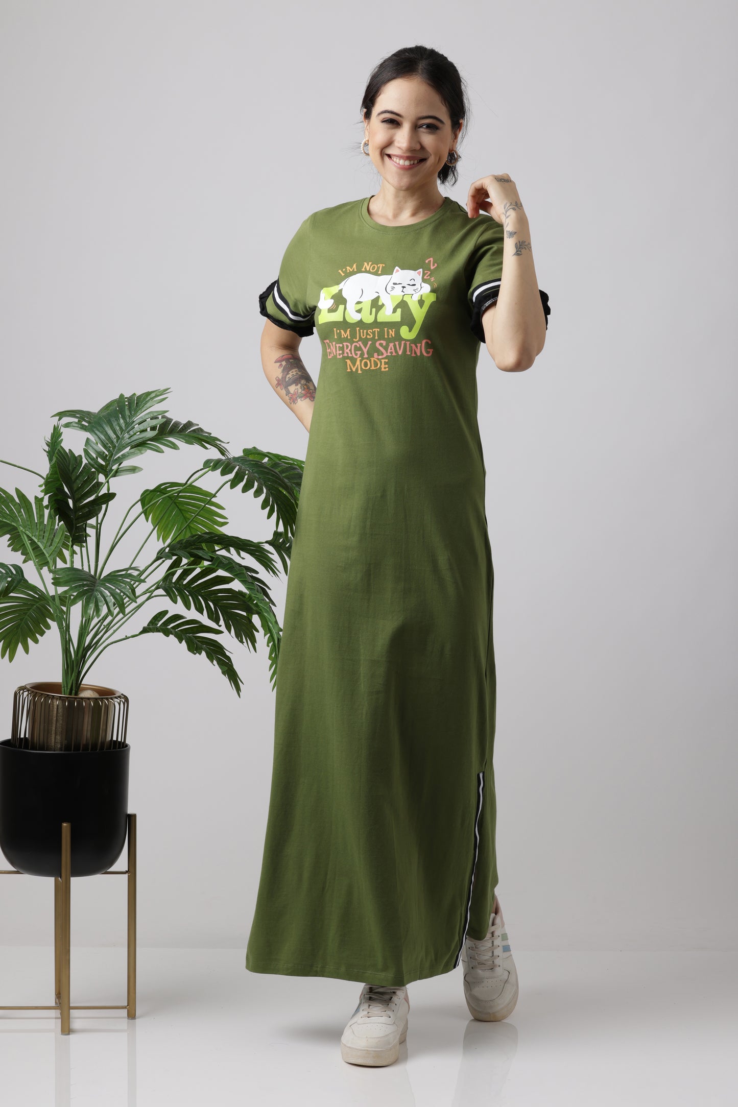 Cedar Green Snooze cotton night dress for women