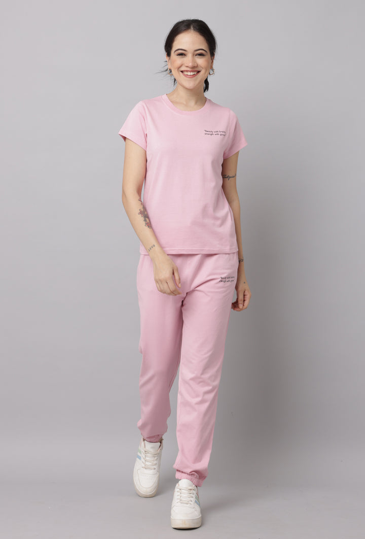 Slumber Jill Comfort Essential Cameo Pink Coords Set With Freshon Finish