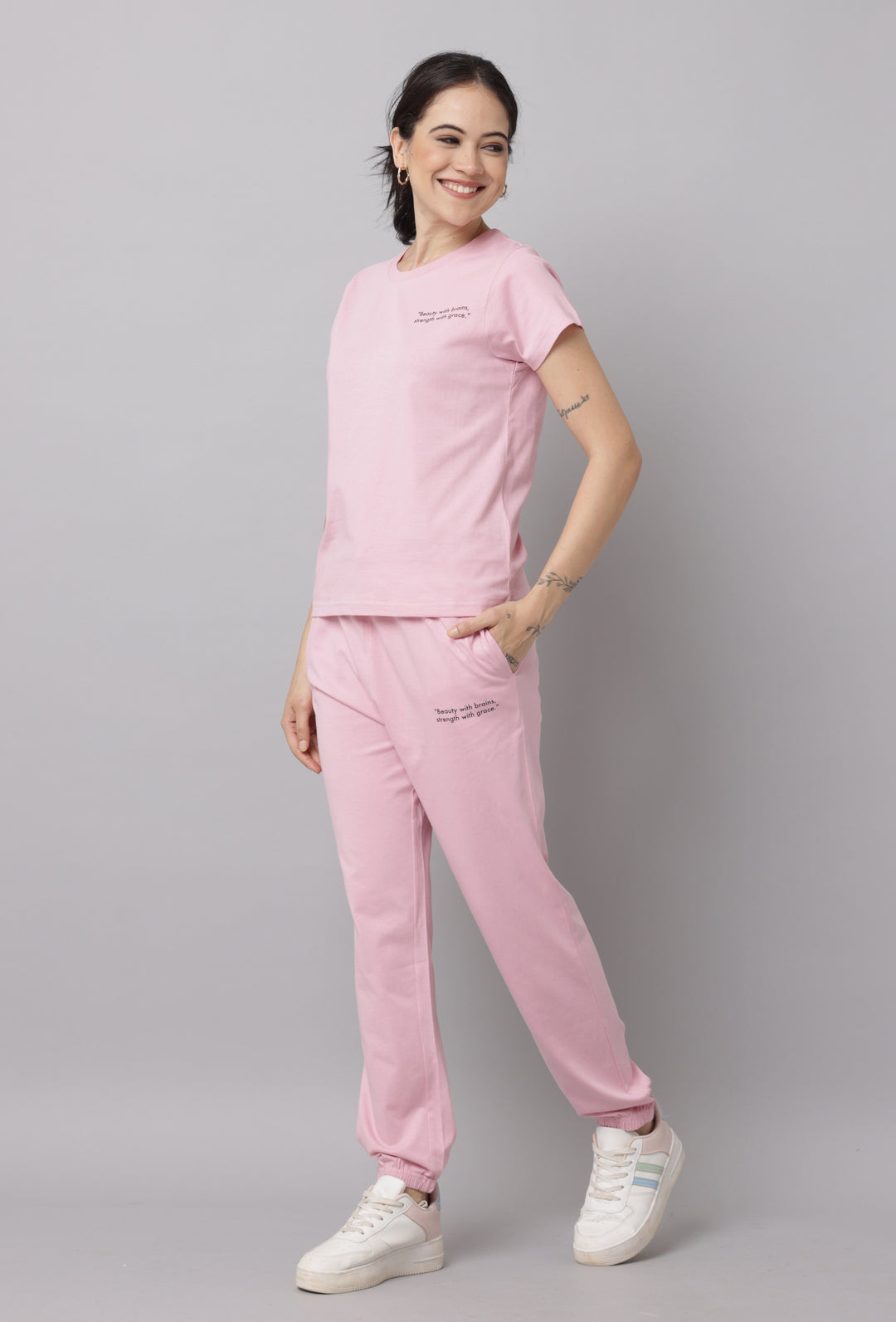 Slumber Jill Comfort Essential Cameo Pink Coords Set With Freshon Finish