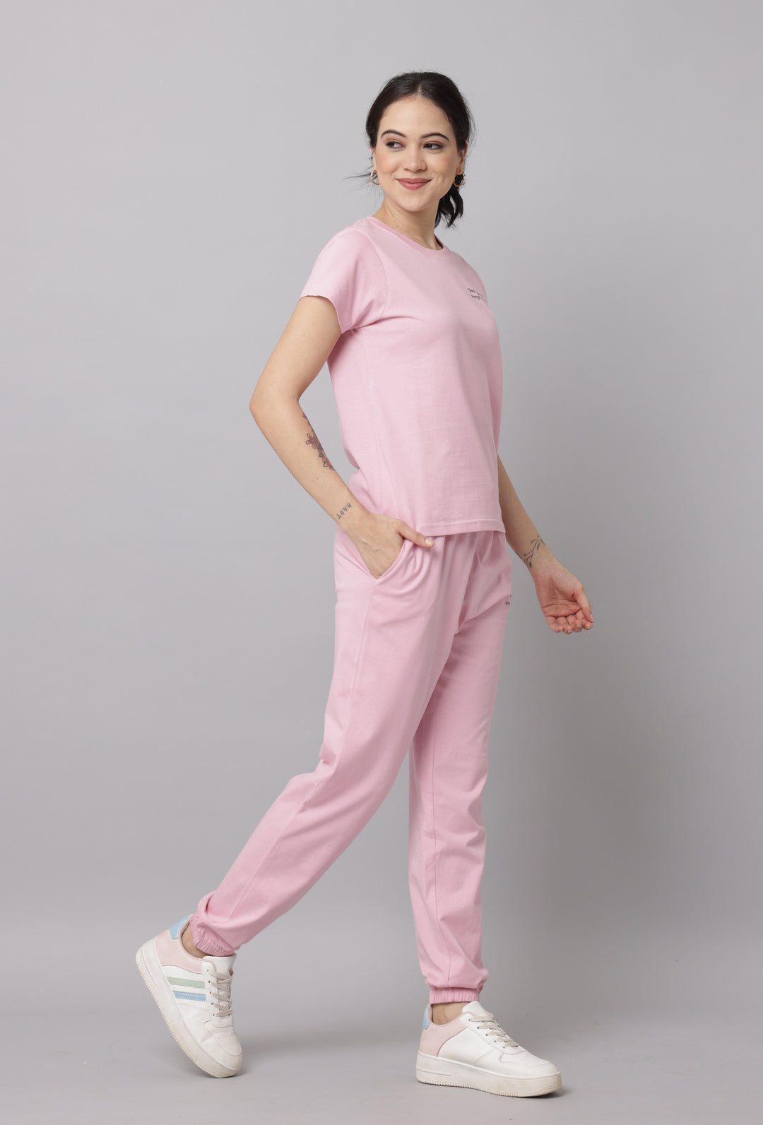 Slumber Jill Comfort Essential Cameo Pink Coords Set With Freshon Finish