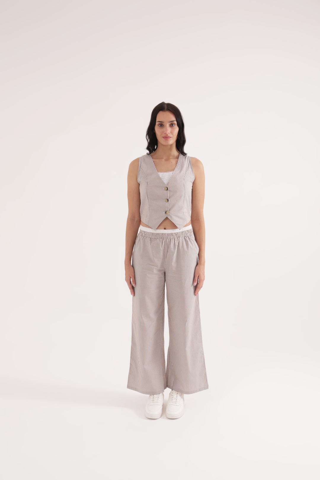 Latte Escape Jetset Stripe Co-ord Set