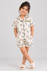 Wild Elegance Kids Collared Short Set in Japan Satin