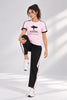 Slumber Jill Active Comfort Black & Pink Cotton Jersey Coord Set