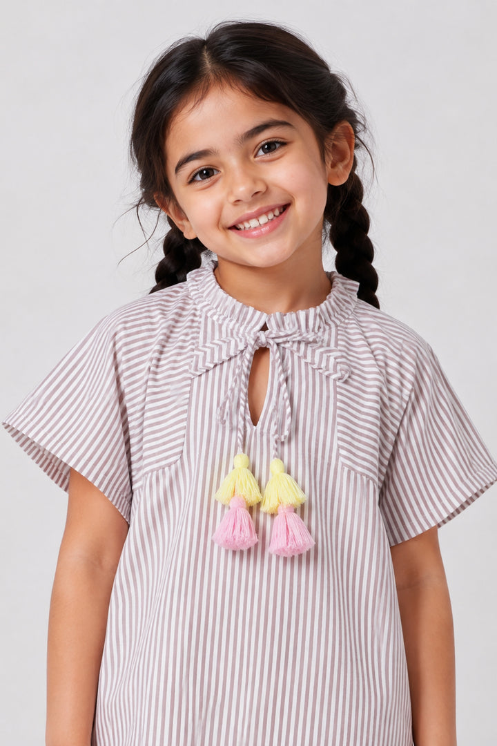 Urban Breeze Mocha Stripe Kids Short Set