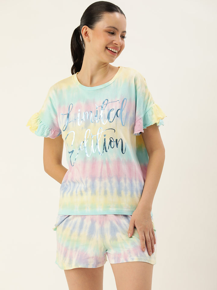 Printed Pure Cotton T-shirt With Shorts