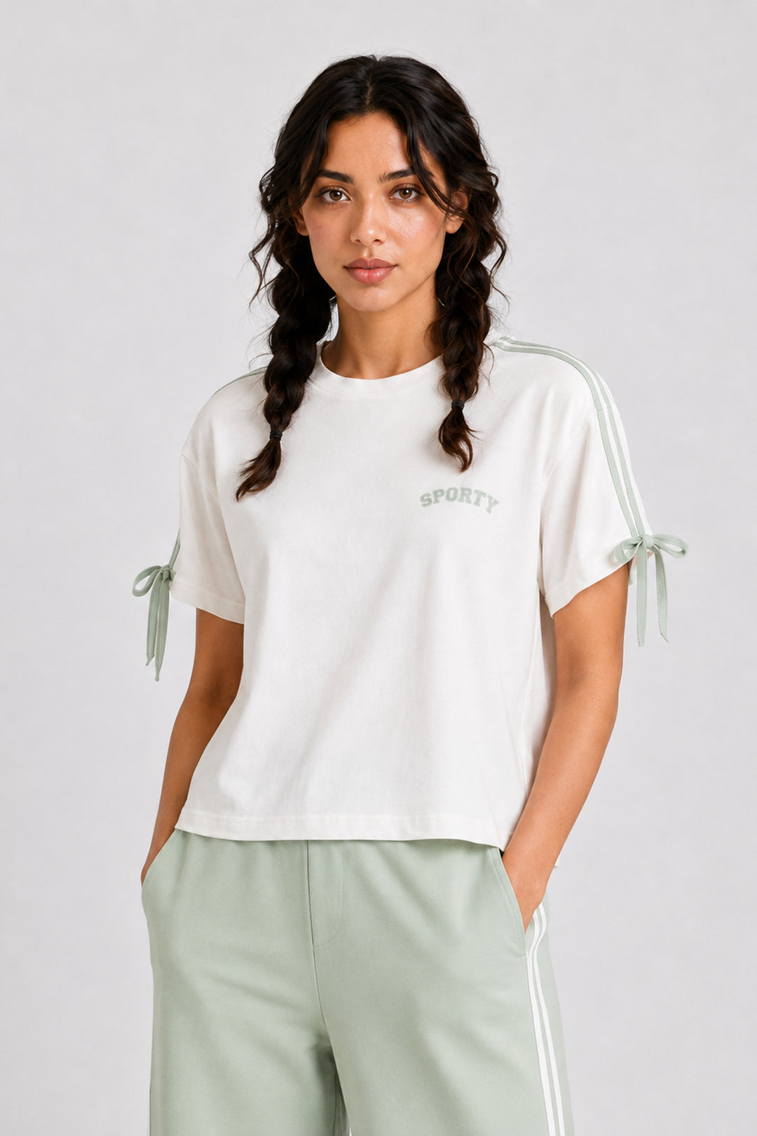 ActiveEase Aqua Tie Up Co-ord