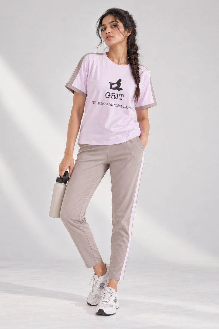 SlumberJill Active Comfort Lavender Cotton Jersey Coord Set