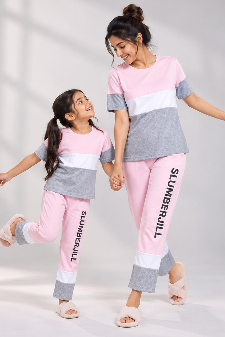 Mom & Me - Ballet Blush, Slumber Everyday Mom & Kids Cotton Coord Set