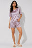 Lilac Haze  Half Sleeve Short Set With Pocket