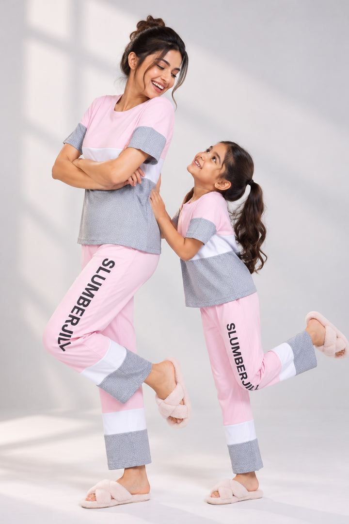 Mom & Me - Ballet Blush, Slumber Everyday Mom & Kids Cotton Coord Set
