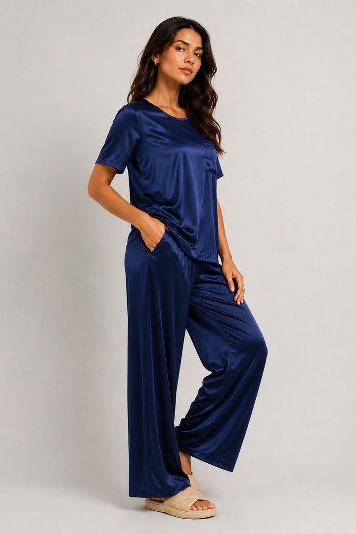 Midnight Sky  Half Sleeve PJ Set With Pocket