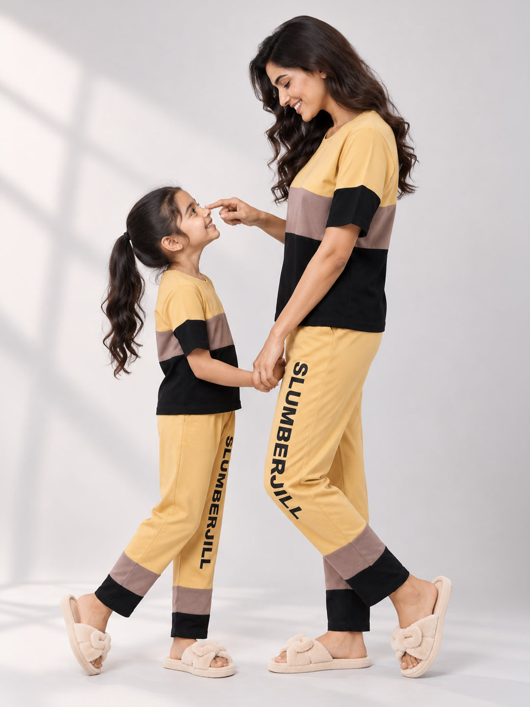 Mom & Me - Bumblebee Dreams, Slumber Everyday Mom & Kids Cotton Coord Set