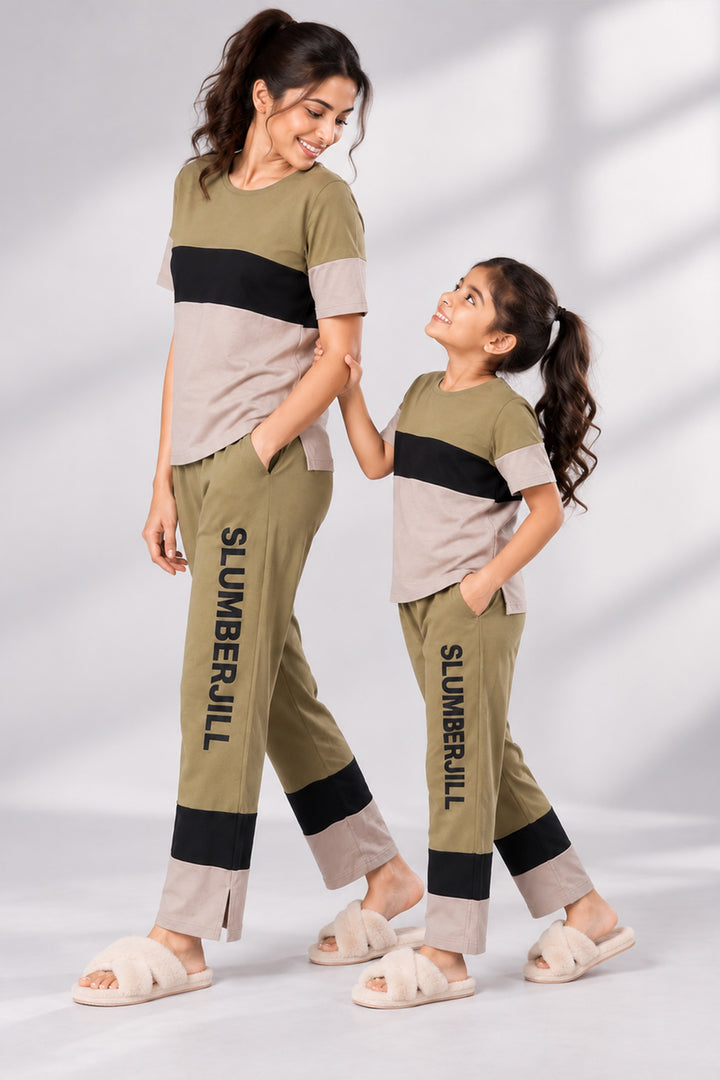 Mom & Me - Mossy Meadows, Slumber Everyday Mom & Kids Cotton Coord Set